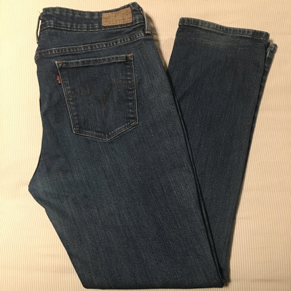 Levi's Women's  Demi Curve Straight Modern Rise Jeans, Size 12 / 31, Blue